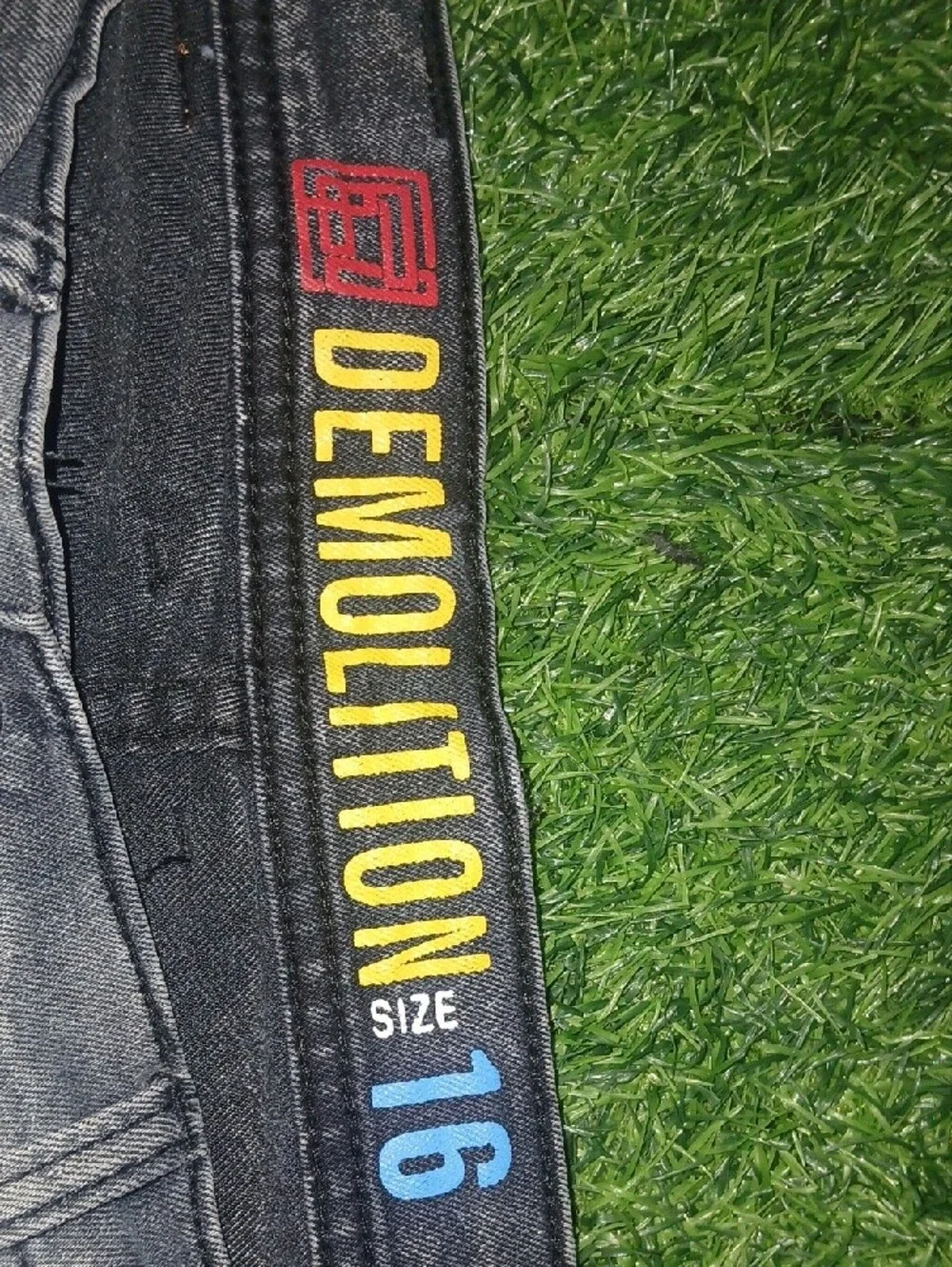 Men's Demolition Black Washed Skinny Moto Jeans